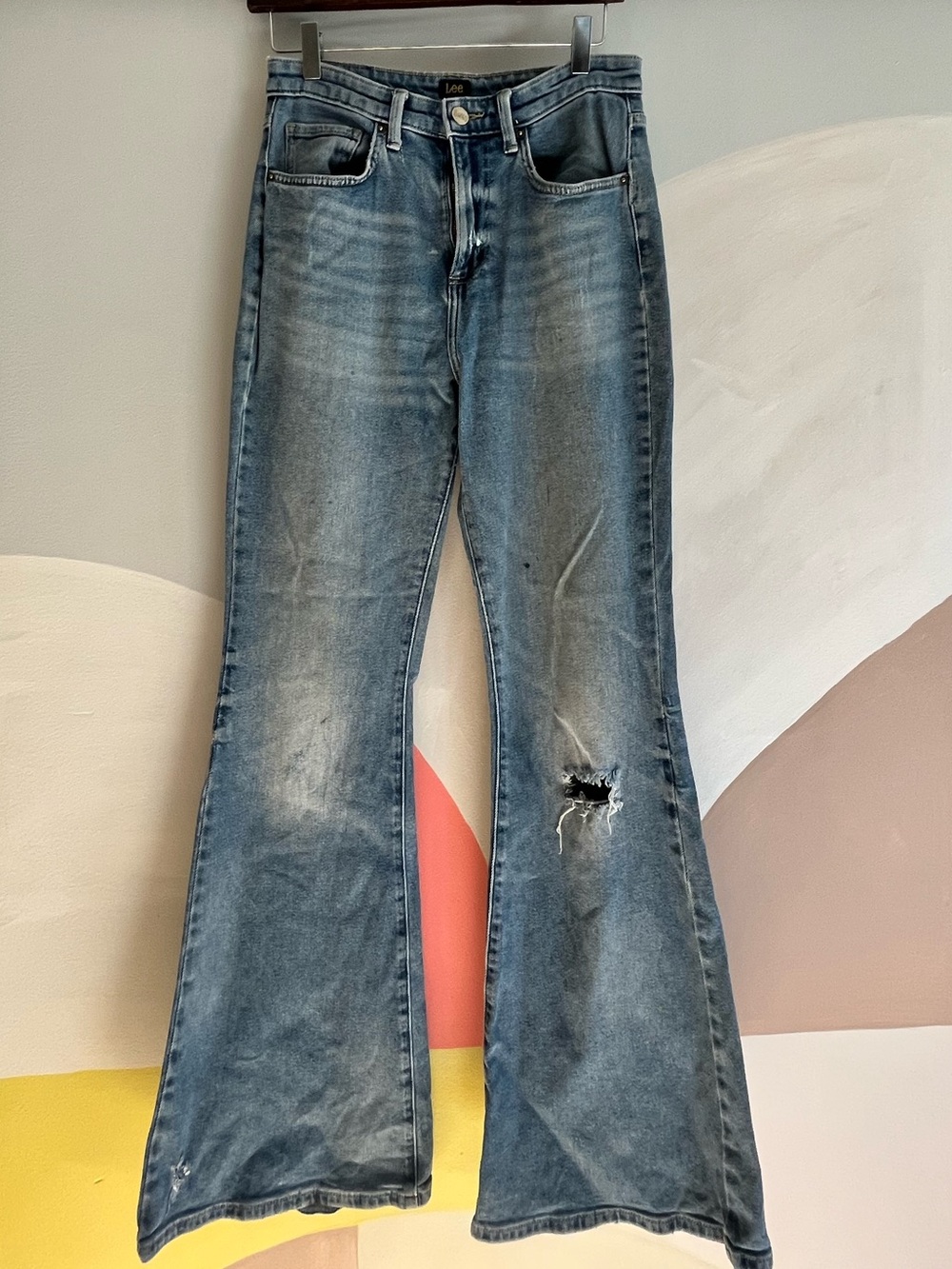 Lee x Free People High Waisted Flare Jeans RARE Wash